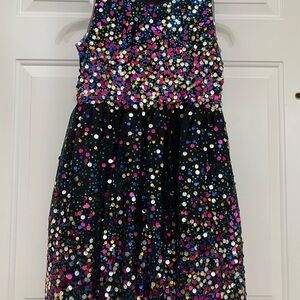 Cat & Jack Black Dress with Multicolor Sequins